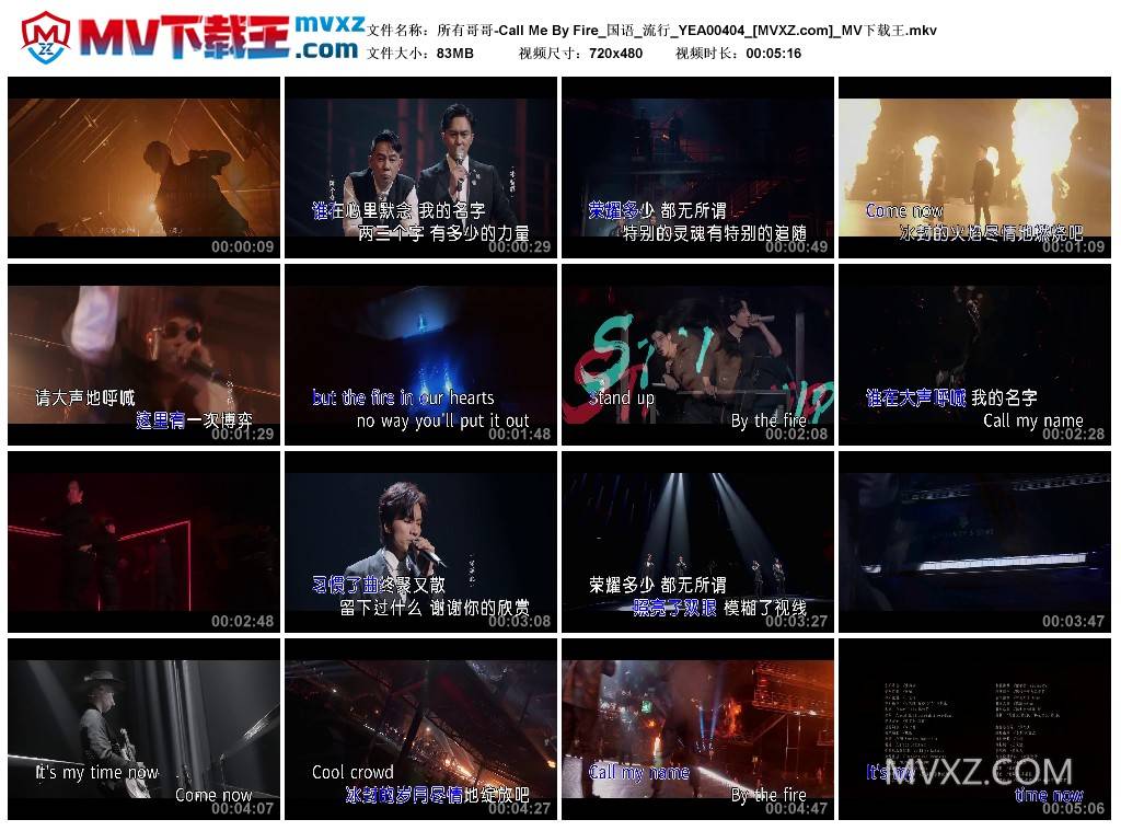 所有哥哥-Call Me By Fire_国语_流行_YEA00404